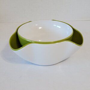 Joseph Joseph Chip & Dip Bowl Green/White Snack/Nut Melamine Serving Bowl 2 Pc